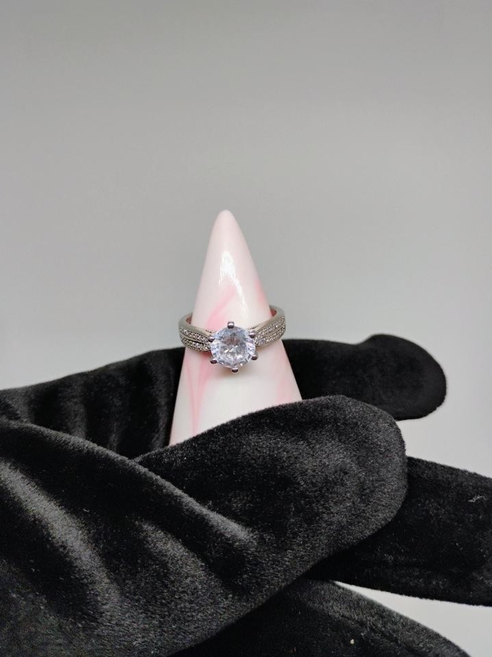 925 Stamped Classic Aquamarine Solitaire Ring